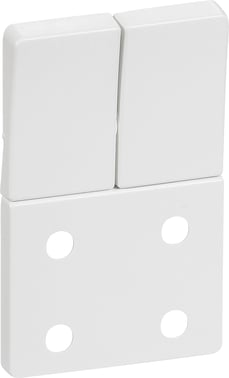 FUGA tangent/afdækning for dobbelt stikkontakt med afbryder 2-pol, hvid 530D6916