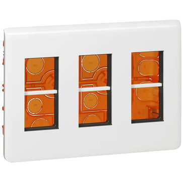 Mosaic workstation flush mounted with frame 3x4M 50mm white 78873L