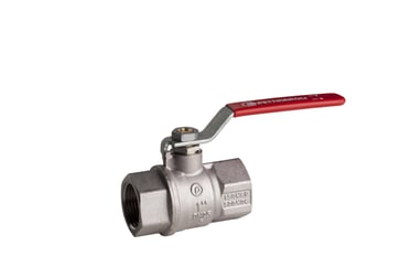 F x F heavyduty fullway ball valve  Red steel lever  TEA treatment  4" 51EUR-016