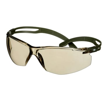 3M SecureFit 500 beskyttelsesbriller mørkegrøn Scotchgard lysebrun linse 7100244062