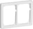 FUGA ramme Baseline 63 1,5 modul vandret dobbelt, hvid 500D6515 miniature