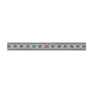 Self Adhesive Pit Measuring Tape 6Mx13 mm, R to L WHITE 10312539