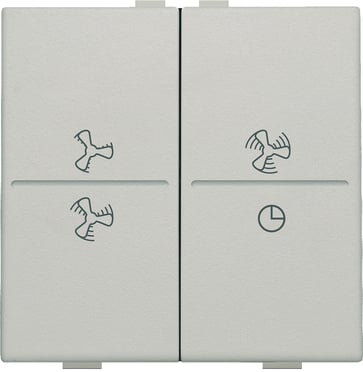 Tangent med ventilations-symboler til trådløst 4-tryk, light grey 102-00013
