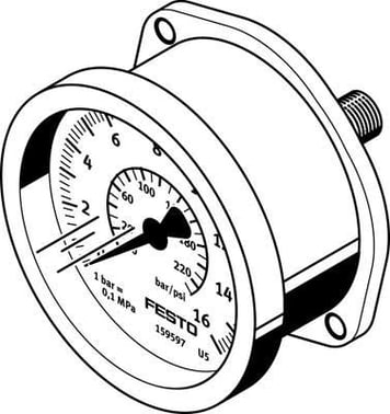 Festo Panelmanometer FMA-40-10-1/4-EN 159596