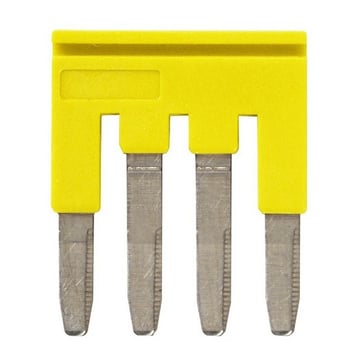 Cross bar for terminal blocks 2.5mm² push-in plusmodels 4 poles yellow color XW5S-P2.5-4YL 669969