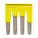 Cross bar for terminal blocks 2.5mm² push-in plusmodels 4 poles yellow color XW5S-P2.5-4YL 669969 miniature