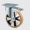 Drejeligt hjul m/ bremse, polyuretan, Ø200 mm, 350 kg, DIN-kugleleje, med plade Byggehøjde: 240 mm. Driftstemperatur:  -20°/+60° 00032643 miniature