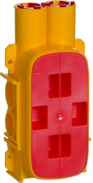 FUGA - embedding box - 2 module - 49 mm deep yellow 504D0232