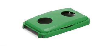 DURABIN HINGED LID 60 with two holes green 1800501020