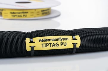 Label TipTag PU 15 x 100 yellow endless tubing for TT431 printer 556-25010