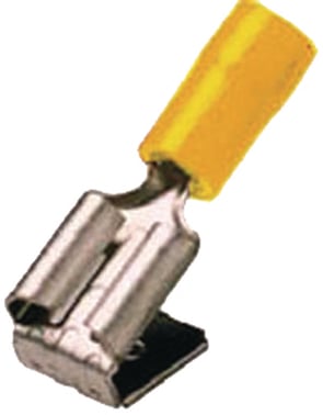 Insulated male-female disconnect. 4-6mm² 6,3x0,8 yellow ICIQ6FHA