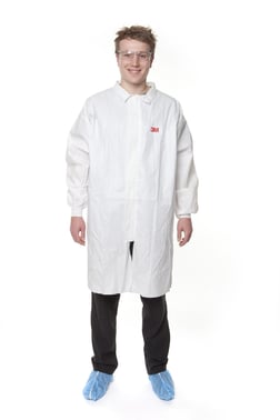 4440 lab coat w/zipper white size M 7000089709