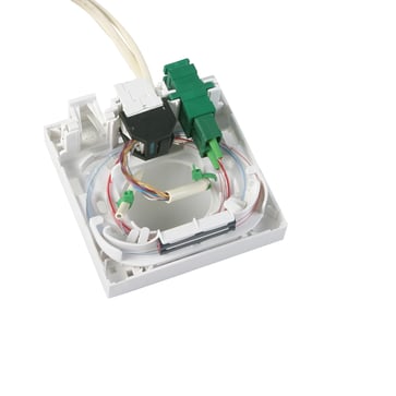 3M™ 8686 FTTX Wall Outlet for 4x SC simplex with  Port for RJ45 Jack, Wall Mount CR-XS003800660