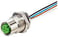 M12 female FLANGE plug A coded REAR MOUNT Wires Litzen 8x0,34 1.0m 7000-17185-9850100 miniature