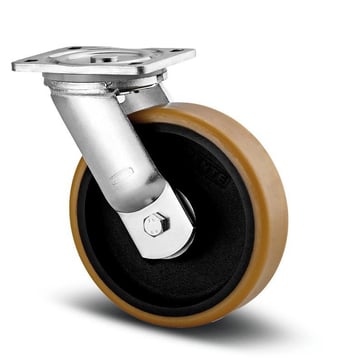 Swivel wheel, polyurethane, Ø200 mm, 1440 kg, precision ball bearing, with plate 00801883