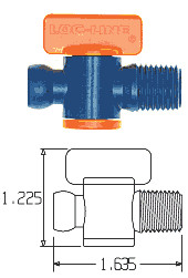 LOC-LINE 1/4" male NPT valve LO211-92