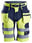 Snickers FlexiWork shorts med hylsterlommer. High-Vis klasse 1 6933 Gul/Navy str.50 69336695050 miniature