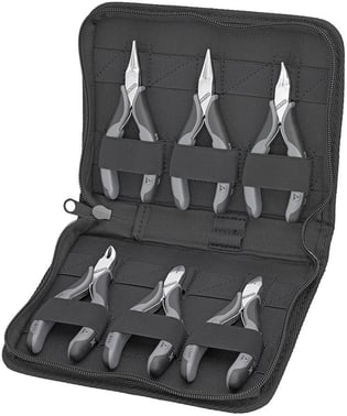 Knipex case for electronics pliers with 6 pliers 00 20 17