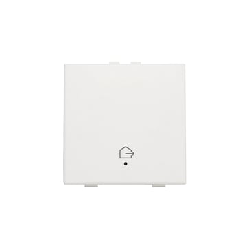 Enkelt trykknap med LED med et "forlad hjemmet" symbol, white 101-52901