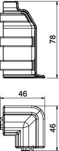 OBO duct External corner SLL AE2070 rws 6132262