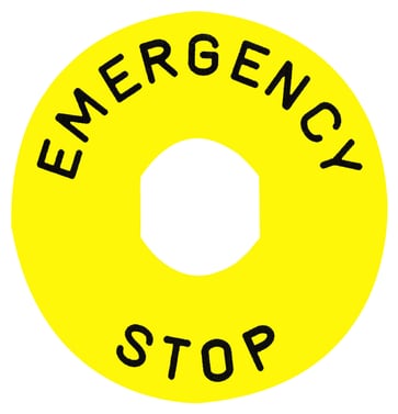 E. stop legend plate ZBY8330