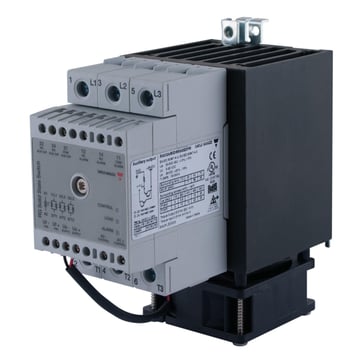 Solid State Relæ M-version med overvågning Udg 3x600volt/3x75Amp Indg24VDC M blæser Ext Forsyning 90-250VAC RGC2A60D75GGEAFM