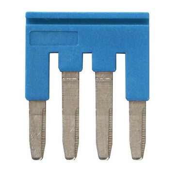 Cross bar for klemrækker 2,5 mm ² push-in plus modeller, 4 poler, blå farve XW5S-P2.5-4BL 670014