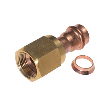 Conex Bänninger >B< MaxiPro Comlex Flare with brass nut and copper washer - Flare Adaptor ½" MPA5286G0040401