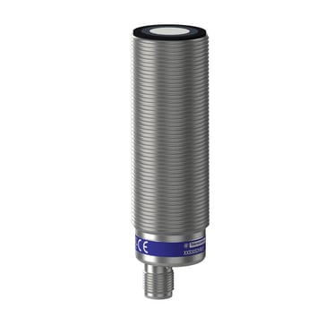 Ultrasonic sensor in stainless steel, Size = M30, Output: 0-10V, Sn = 2m, M12 5p connector XXS30S2VM12