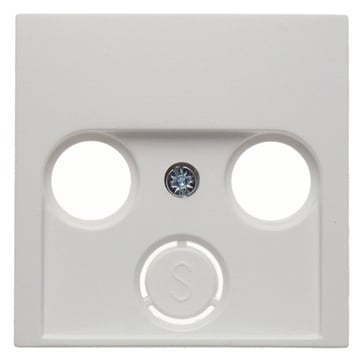 Centre plate for aerial socket 2/3 hole p white 12031909
