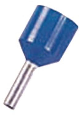 Isoleret terminalrør med bred krave blå 2,5mm² L=8mm ICIAE28K