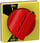Drejegreb komplet, rødt for iC60 og iID 2/3/4P IP55, <360mm akse, kan aflåses front 75x75mm A9A27006 miniature
