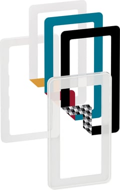 LK FUGA CHOICE designramme inkl  6 farvevalg for 2-modul indsatse, frosted 560D6620
