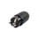 Plug schuko IP44, black rubber 443138 miniature