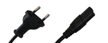 EU 2,5A powercord with C7 connector, black, 1,8mtr 1190838