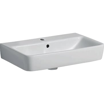 Geberit Renova Compact washbasin f/bathroom furniture, 600 x 370 x 170 mm, white porcelain KeraTect 226160600
