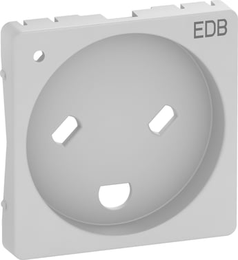 LK FUGA Aesthetic parts for single socket outlet 2P + DK earth 16A with EDB LED light grey 530D5521