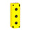 Trykknapkasse tom med 3 huller i lysegrå farve med gult låg for elevatorer, 3 x Ø22mm XALFK03 miniature