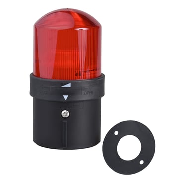 Harmony XVB Ø70 mm komplet lystårn med grundmodul og lysmodul med blinkende lys for løs BA15d lyskilde i 48-230VAC i rød XVBL4M4