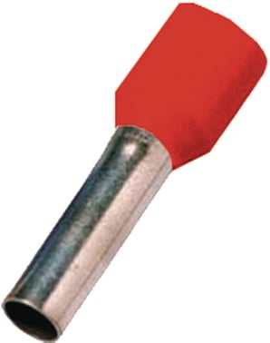 Insulated end-sleeve DIN 46228 T4, 1,5mm² l2=10mm red ICIAE1510RO