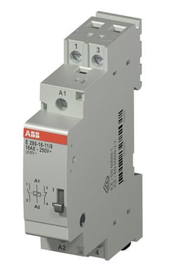 Latching relay 1NO+1NC, 16A 250V AC, coil voltage 8V AC, for DIN-rail, 18mm wide 2TAZ312000R2063