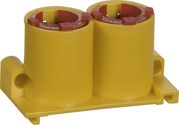 OPUS 66 dåse for indstøbning gul dobbelt tud for 16 mm og 20 mm rør, gul 504N1011