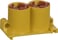 OPUS 66 dåse for indstøbning gul dobbelt tud for 16 mm og 20 mm rør, gul 504N1011 miniature