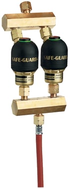 Double outlet 2 pcs, Double outlet for SAFE-GUARD-4, Acetylene/Propane 300156