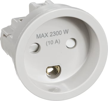 Round socket outlet w-earth, grey 102S5182