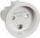 Round socket outlet w-earth, grey 102S5182 miniature