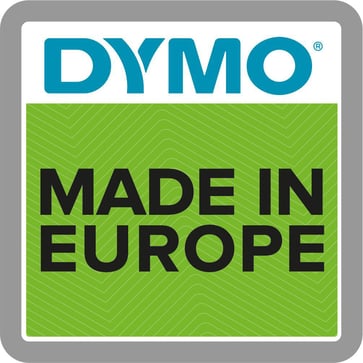 DYMO Rhino industri tape vinyl sort på hvid 19mmx5,5m 18445