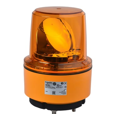 Harmony XVR Ø130 mm roterende signallampe med LED og IP66 (vibrationssikker) i orange farve, 24VAC/DC XVR13B05