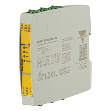 Safety module 24VDC with 2 x NO and 1 x NC automatic or manual SMS31