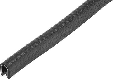 Edge Protection Profile Without Seal 10000X6, 5X10, Model: A, Pvc Black L: 10 Meters K1367.010X10000